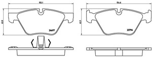 Bremseklosser sett, Framaksel, BMW 5 [F10], 5 Touring [F11], 34112449269, 34116775310, 34116796844, 34116856591, 34116858047, 3411686024