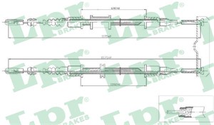 Kabel, parkeringsbremse, Bak, Høyre, Venstre, OPEL ASTRA F, ASTRA F Cabriolet, ASTRA F Halvkombi, ASTRA F Kombi, 522532, 522577, 9027954