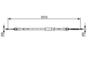 Kabel, parkeringsbremse, Høyre, RENAULT CLIO IV, CLIO Grandtour IV, CLIO Skåp/halvkombi IV, 36 53 027 56R