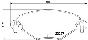 Bremseklosser sett, CITROËN C5 I, C5 II, C5 Break I, C5 Break II, C5 Break III, C5 Skåp / kombi, 1611456480, 1617257180, 425215, 425248,