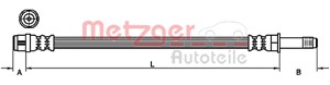 Bremseslange, Foran, Høyre, Venstre, AUDI A8 D4, 4H0611707C