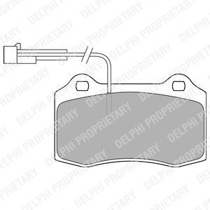 Bremseklosser sett, ALFA ROMEO 147, 156, 156 Sportwagon, GTV, SPIDER, FIAT COUPE, PEUGEOT 406 Coupé, 71770978, 77362227, 77362239, 99476