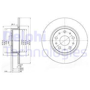 Bremseskive, Bakaksel, ALFA ROMEO 166, LANCIA KAPPA, KAPPA Coupé, KAPPA SW, 60814646, 71739570, 82488240