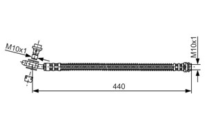 Bremseslange, Bakaksel, VW TOUAREG, 7L6 611 776 A, 7L6 611 776
