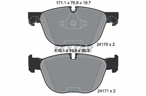 Bremseklosser sett, Framaksel, BMW X4 [F26], X5 [E70, F15, F85], X6 [E71, E72, F16, F86], 34114074370, 34116778403, 34116779293, 3411685