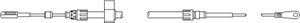 Kabel, driftsbremse, Foran, MERCEDES-BENZ,VW, 2D0 609 701, 901 420 20 85, A901 420 20 85