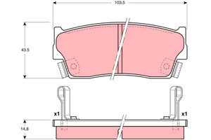 Bremseklosser sett, Framaksel, SUZUKI VITARA Cabrio, X-90, 55200-60810, 55200-60820, 55200-60830, 55200-60831, 55200-60A41, 55200-63810,
