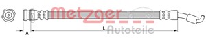 Bremseslange, Bak, Venstre, HYUNDAI ix35, KIA SPORTAGE III, 58737-2S100