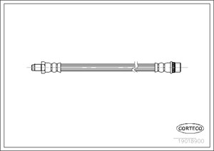 Bremseslange, Bakaksel, RENAULT TRAFIC Skåp, 7702085308, 7704001955