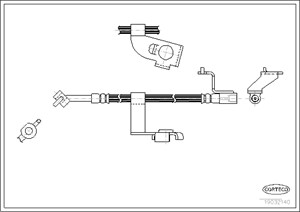 Bremseslange, Foran, Framaksel, Framaksel venstre, Venstre, FORD ESCORT V, ESCORT Express V, ESCORT Sedan V, 7111981