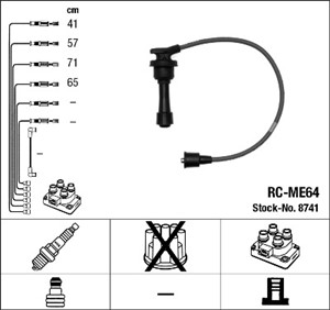 Tennledningssett, MITSUBISHI COLT III, ECLIPSE I, GALANT VI, GALANT Sedan VI, LANCER IV, LANCER Halvkombi IV, 39100-9F611*, ELEMENTS OF: