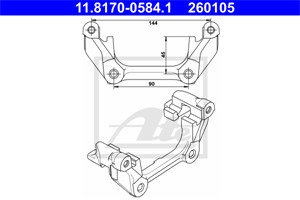Holder, bremseklave, Bakaksel, MINI MINI, MINI Cabriolet