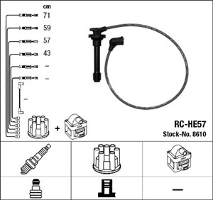 Tennledningssett, HONDA,ROVER, 32700-PT0-000, 32701-PT0-000, 32702-PT0-000, 32703-PT0-000, 32704-PT0-000, 5-8600-0666-0, GHT274
