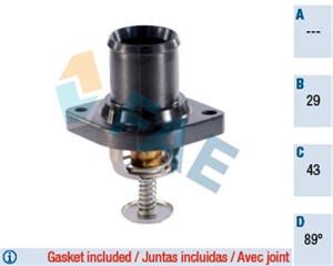 Termostat, kjølemiddel, CITROËN,FIAT,LANCIA,PEUGEOT, 1338.A0, 96.300.666, 9630066680