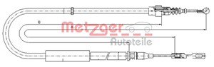 Kabel, parkeringsbremse, Bak, Venstre, AUDI A2, 8Z0 609 721D
