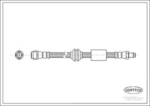 Bremseslange, Framaksel, på begge sider, MERCEDES-BENZ GL-KLASS [X164], M-KLASS [W164], 1644200448