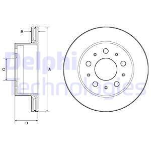 Bremseskive, Bakaksel, CITROËN,FIAT,PEUGEOT, 1612435780, 1612435880, 51957511, 51957512