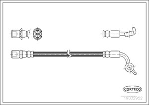 Bremseslange, Foran, Framaksel, Venstre, TOYOTA HIACE Buss IV, HIACE Skåp IV, 9094702834