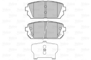 Bremseklosser sett, Bakaksel, HYUNDAI ix35, KIA CARENS Minibus, minivan III, 583021DE00, 58302-1DE00
