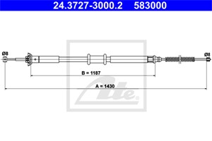 Kabel, parkeringsbremse, Bak, LANCIA YPSILON, 46813948, 51776180