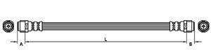 Bremseslange, framaksel, Høyre eller venstre, AUDI Q7, VW TOUAREG, 7L0611701A, 7L0611701B, 7L0611701C, 7P6611701