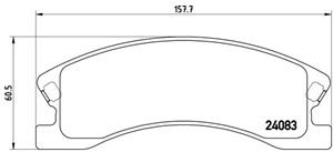 Bremseklosser sett, Framaksel, JEEP GRAND CHEROKEE II, 05093183AA, 5093183AA, 5093183AB, 5093260AA, K05093183AA, K05093183AB, K05093260A