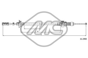 Gasskabel, CITROËN,FIAT,PEUGEOT, 1309896080, 1629.D2, 1629D2