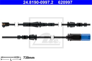 Alarmkontakt, bremsebeleggslitasje, Bakaksel, BMW iX3 [G08], X3 [G01, F97], X3 Van [G01], X4 [G02, F98], 34 35 6 870 350