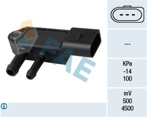 Sensor, avgasstrykk, Avgassrør på lyddemper, AUDI,SEAT,SKODA,VW, 076 906 051 B, 34 11 1 162 210, 34 11 1 163 921, 34 11 6 761 249, 366 0