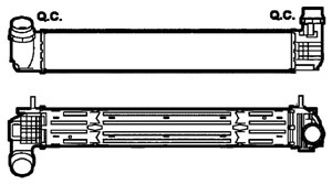 Ladeluftkjøler, RENAULT, 144960022R, 144960734R, 144968116R, 30510-P73-A01, 30510-P73-A02, 30510-PT2-006, GCL 195, NEC 100530