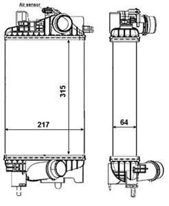 Ladeluftkjøler, OPEL MERIVA B Minibus, minivan, VAUXHALL MERIVA Mk II, 1302140, 1302214, 13283251, 13337687, 5038H3
