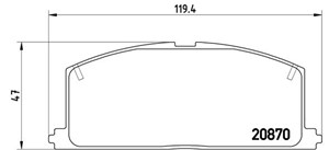 Bremseklosser sett, Framaksel, TOYOTA, 0446510040, 0446510041, 0446512010, 0446512020, 0446512030, 0446512040, 0446512090, 0446512140, 0