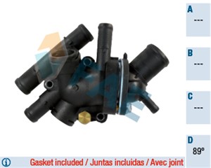 Termostat, kjølemiddel, OPEL,RENAULT, 09108311, 4400311, 77 00 109 641, 77 00 112 491, 77 01 474 248, 77 01 474 249, 77 01 716 338