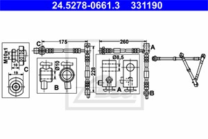 Bremseslange, Framaksel venstre, NISSAN PRIMERA, PRIMERA Hatchback, PRIMERA Kombi, 46211-AV720