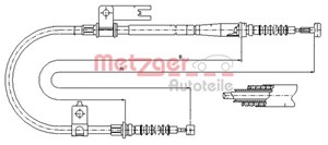 Kabel, parkeringsbremse, Bak, Bakre venstre, Venstre, MAZDA 323 F VI, 323 S VI, 626 V, 626 Hatchback V, GE7C44420A, GE7C44420B, GE7C4442