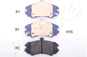 Bremseklosser sett, Framaksel, HYUNDAI ELANTRA III, ELANTRA Sedan III, 581012DA50