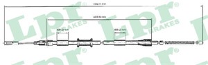 Kabel, parkeringsbremse, Høyre, Venstre, AUDI 80 B4 Avant, 80 B4 Sedan, 8A0609721AE, 8A0609721H, 8A0609721S