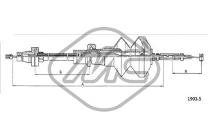 Gasskabel, FIAT PANDA, 7562094