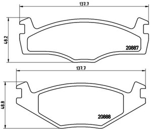 Bremseklosser sett, Framaksel, SEAT CORDOBA, IBIZA II, VW GOLF III, 171698151F, 175698151, 176698151, 191615109H, 191698151C, 191698151D