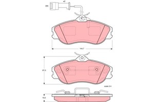 Bremseklosser sett, Framaksel, AUDI 100 C3 Avant, 100 C3 Sedan, 200 C3 Avant, 200 C3 Sedan, 80 B4 Avant, QUATTRO, 447 698 151 A, 447 698