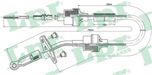 Kabel, clutchbetjening, FIAT PALIO, PALIO Weekend, 46736944, 46788229