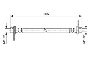 Bremseslange, Bakaksel, Innvendig, Høyre, MITSUBISHI ASX, ASX Van, LANCER VIII, LANCER Sportback VIII, OUTLANDER II, 4650B626