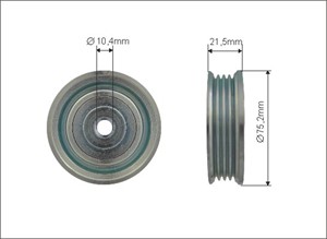 Strammerull, kilerem med ribber, MITSUBISHI GALANT VIII, GALANT Kombi VIII, PAJERO II, PAJERO Canvas Top II, PAJERO SPORT I, ADC496501,