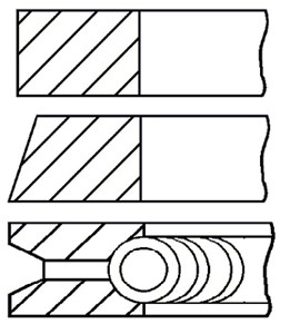 Stempelringsett, HYUNDAI,MITSUBISHI,PROTON, MD074725, MD078548, MD104656
