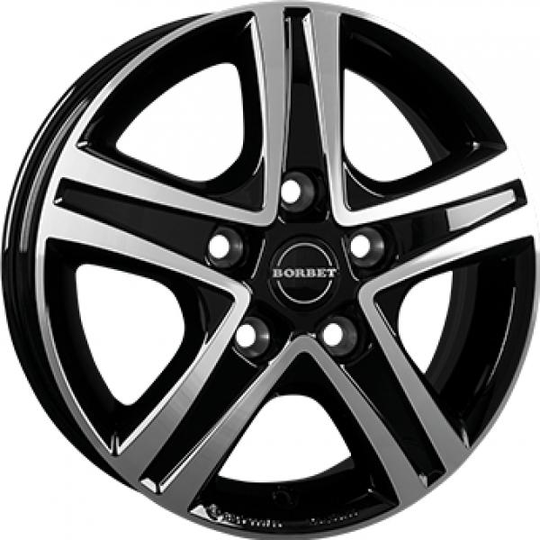Borbet Cwd Gloss Black Polished 6/16 5/118 ET68 B71.1