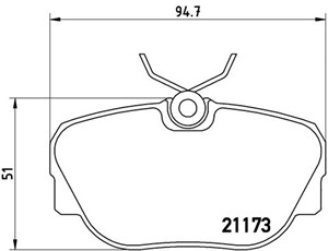 Bremseklosser sett, BMW 3 [E30], 3 Cabriolet [E30], 3 Touring [E30], Z1 Roadster, 34111154377, 34111154442, 34111154443, 34111155998, 34