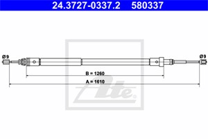 Kabel, parkeringsbremse, Bakre venstre, CITROËN XSARA Break, XSARA Skåp / kombi, 4745 K2