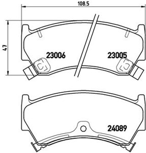 Bremseklosser sett, Framaksel, NISSAN ALMERA I, ALMERA Hatchback I, 1V353328ZA, 410600M892