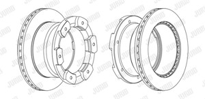 Bremseskive, Bakaksel, IVECO, 2996049, 7186848