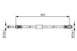 Bremseslange, framaksel, Høyre eller venstre, AUDI Q3, VW TIGUAN, 5N0 611 701 A, 5N0 611 701